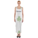 st patricks clover beer Fitted Maxi Dress