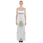 st patricks clover beer Maxi Thigh Split Dress