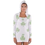 st patricks clover beer Women s Long Sleeve Hooded T-shirt