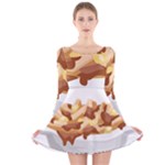 Poutine Long Sleeve Velvet Skater Dress