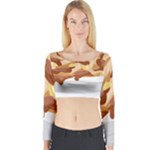 Poutine Long Sleeve Crop Top (Tight Fit)