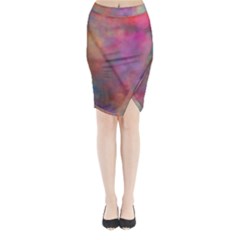 Rainbow Clouds Midi Wrap Pencil Skirt from ArtsNow.com