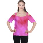 Pink Clouds Women s Cutout Shoulder Tee