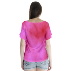 V-Neck Flutter Sleeve Top 