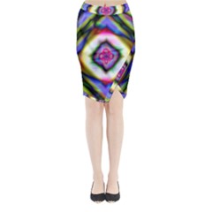 Rippled Geometry  Midi Wrap Pencil Skirt from ArtsNow.com