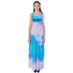 Blue And Purple Clouds Empire Waist Maxi Dress