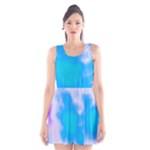 Blue And Purple Clouds Scoop Neck Skater Dress