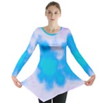 Blue And Purple Clouds Long Sleeve Tunic 