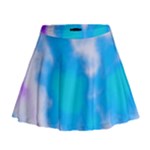 Blue And Purple Clouds Mini Flare Skirt