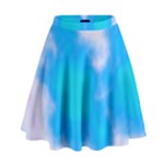 Blue And Purple Clouds High Waist Skirt