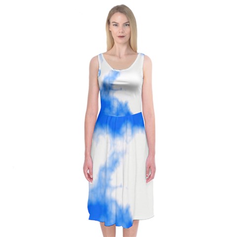 Blue Cloud Midi Sleeveless Dress from ArtsNow.com