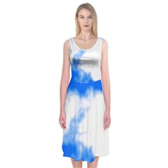 Blue Cloud Midi Sleeveless Dress from ArtsNow.com