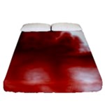 Cherry Cream Sky Fitted Sheet (Queen Size)