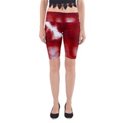 Cherry Cream Sky Yoga Cropped Leggings from ArtsNow.com