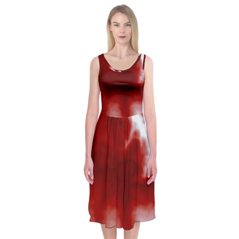 Cherry Cream Sky Midi Sleeveless Dress from ArtsNow.com