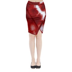 Cherry Cream Sky Midi Wrap Pencil Skirt from ArtsNow.com