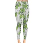 Gray Cannabis Marijuana Leggings 