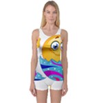 Easter egg Emoji One Piece Boyleg Swimsuit