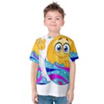 Easter egg Emoji Kids  Cotton Tee