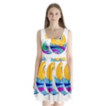 Easter egg Emoji Split Back Mini Dress 