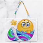 Easter egg Emoji Medium Zipper Tote Bag