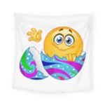 Easter egg Emoji Square Tapestry (Small)