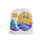 Easter egg Emoji Drawstring Pouch (Large)