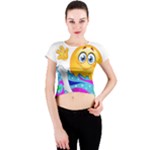 Easter egg Emoji Crew Neck Crop Top