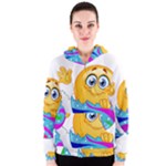 Easter egg Emoji Women s Zipper Hoodie