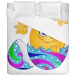 Easter egg Emoji Duvet Cover Double Side (California King Size)