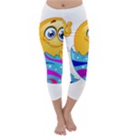 Easter egg Emoji Capri Winter Leggings 