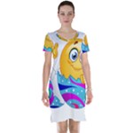 Easter egg Emoji Short Sleeve Nightdress