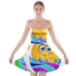 Easter egg Emoji Strapless Bra Top Dress