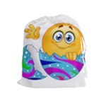 Easter egg Emoji Drawstring Pouch (XL)