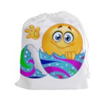 Easter egg Emoji Drawstring Pouch (XXL)