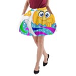 Easter egg Emoji A-Line Pocket Skirt