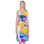 Easter egg Emoji Midi Sleeveless Dress