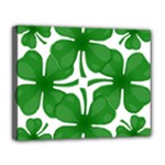 4 leaf clover Canvas 14  x 11  (Stretched)