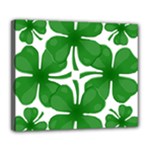 4 leaf clover Deluxe Canvas 24  x 20  (Stretched)