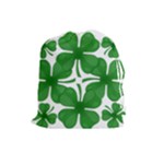 4 leaf clover Drawstring Pouch (Large)