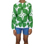 4 leaf clover Kids  Long Sleeve Swimwear