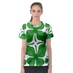 4 leaf clover Women s Sport Mesh Tee