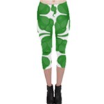 4 leaf clover Capri Leggings 