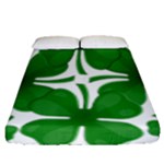 4 leaf clover Fitted Sheet (Queen Size)