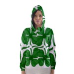 4 leaf clover Hooded Wind Breaker (Women)