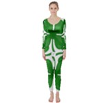 4 leaf clover Long Sleeve Catsuit