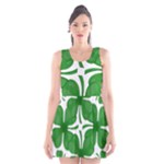 4 leaf clover Scoop Neck Skater Dress