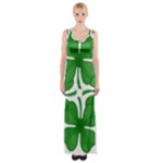 4 leaf clover Maxi Thigh Split Dress