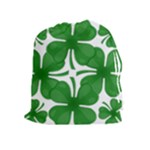 4 leaf clover Drawstring Pouch (XL)