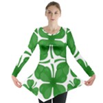 4 leaf clover Long Sleeve Tunic 